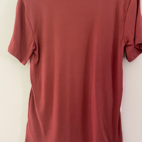 Magic Fit Soft T Women's Small Crewneck T-Shirt Wine Burgundy Made in USA - Picture 3 of 6